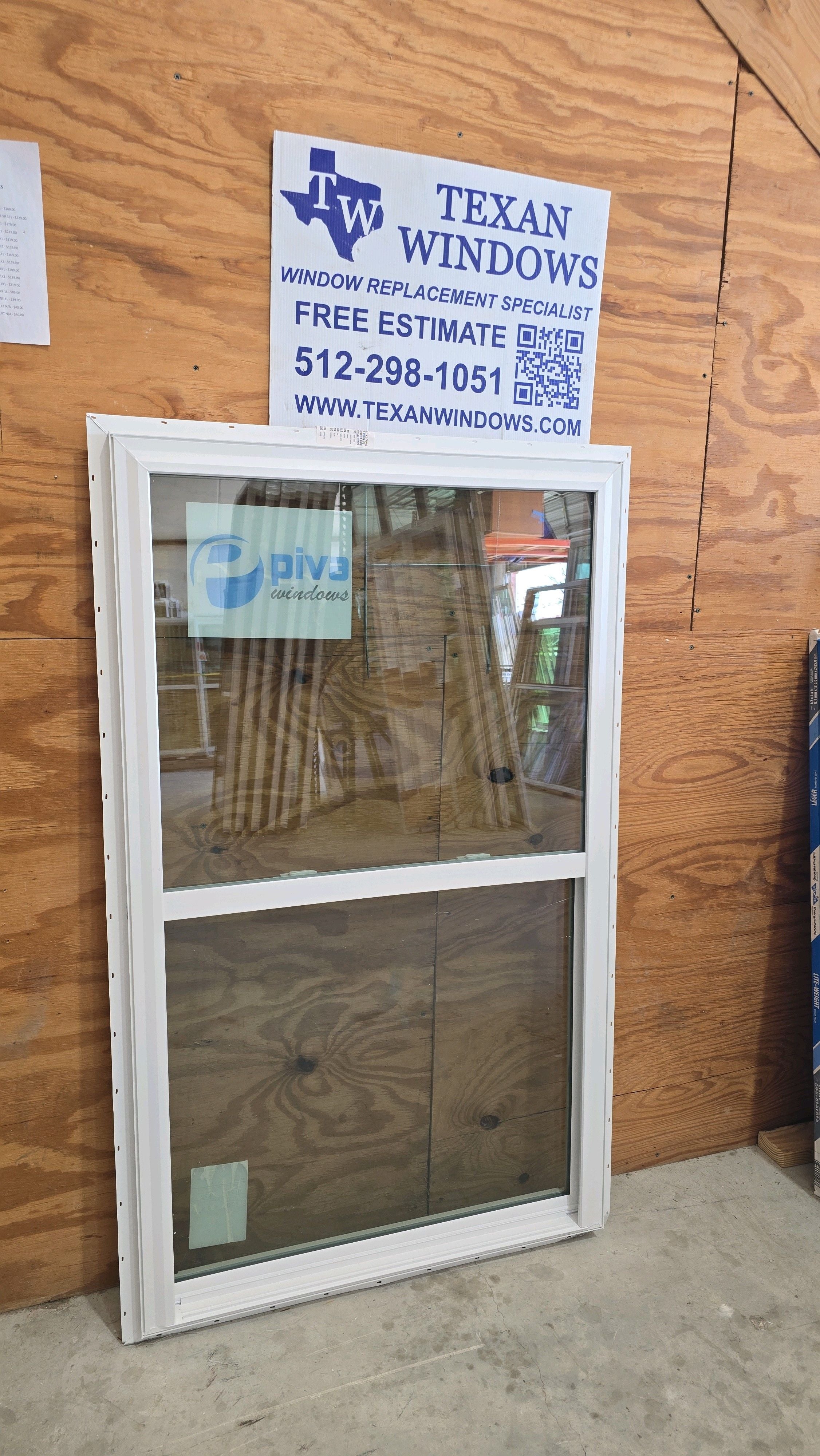 35.5 x 59.5 White Vinyl Single Hung Window - Finestra 64 Series