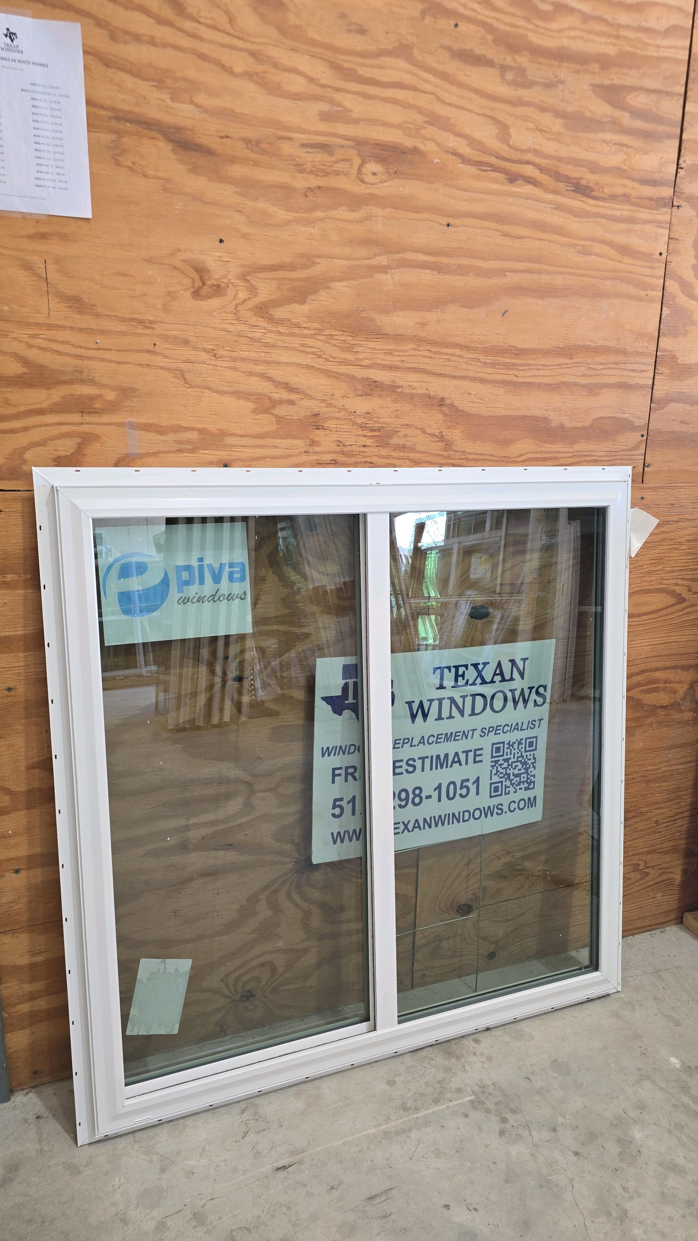 47.5 x 47.5 White Vinyl Horizontal Sliding Window - Finestra 64 Series