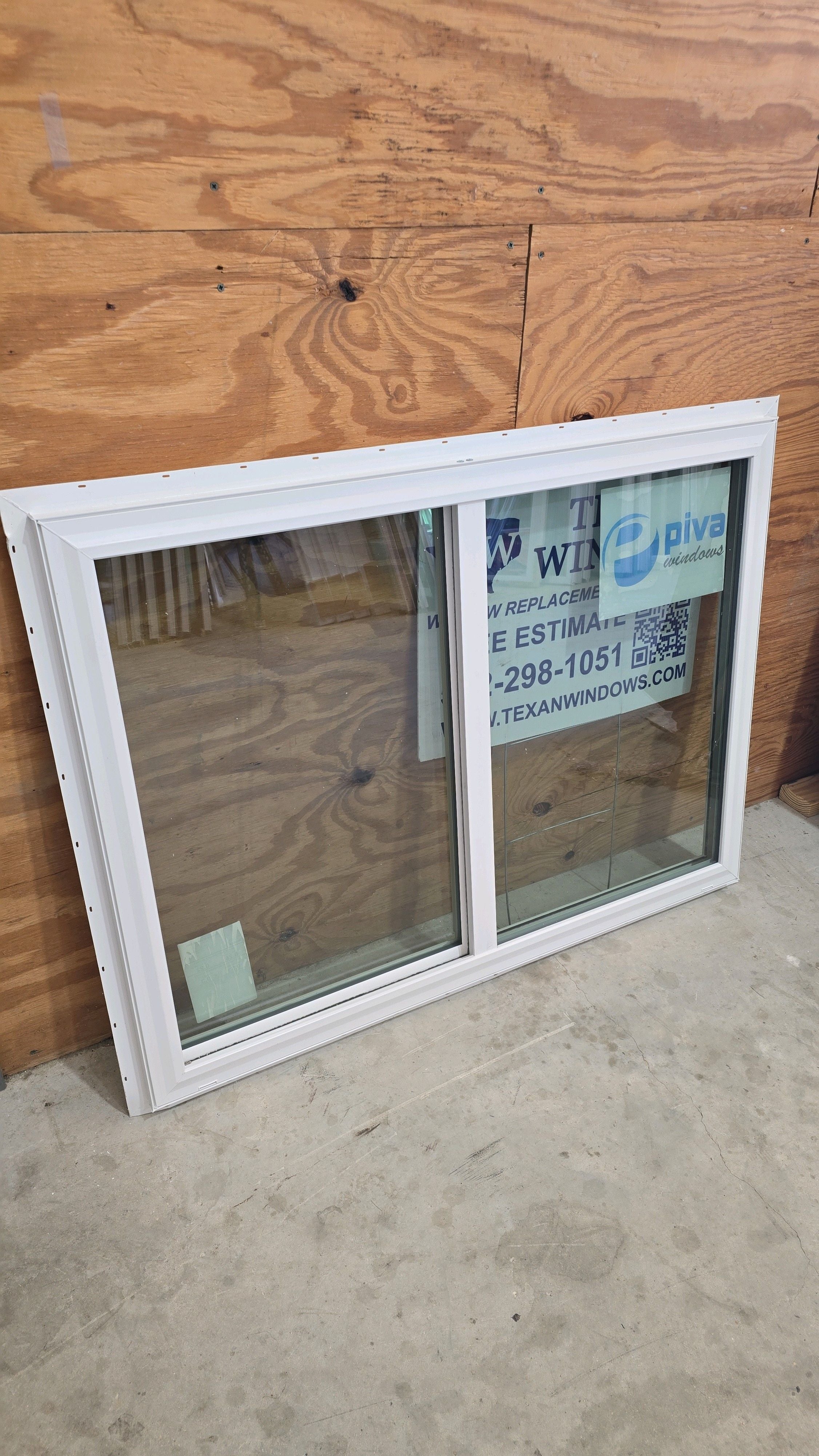 47.5 x 35.5 White Vinyl Horizontal Sliding Window - Finestra 64 Series