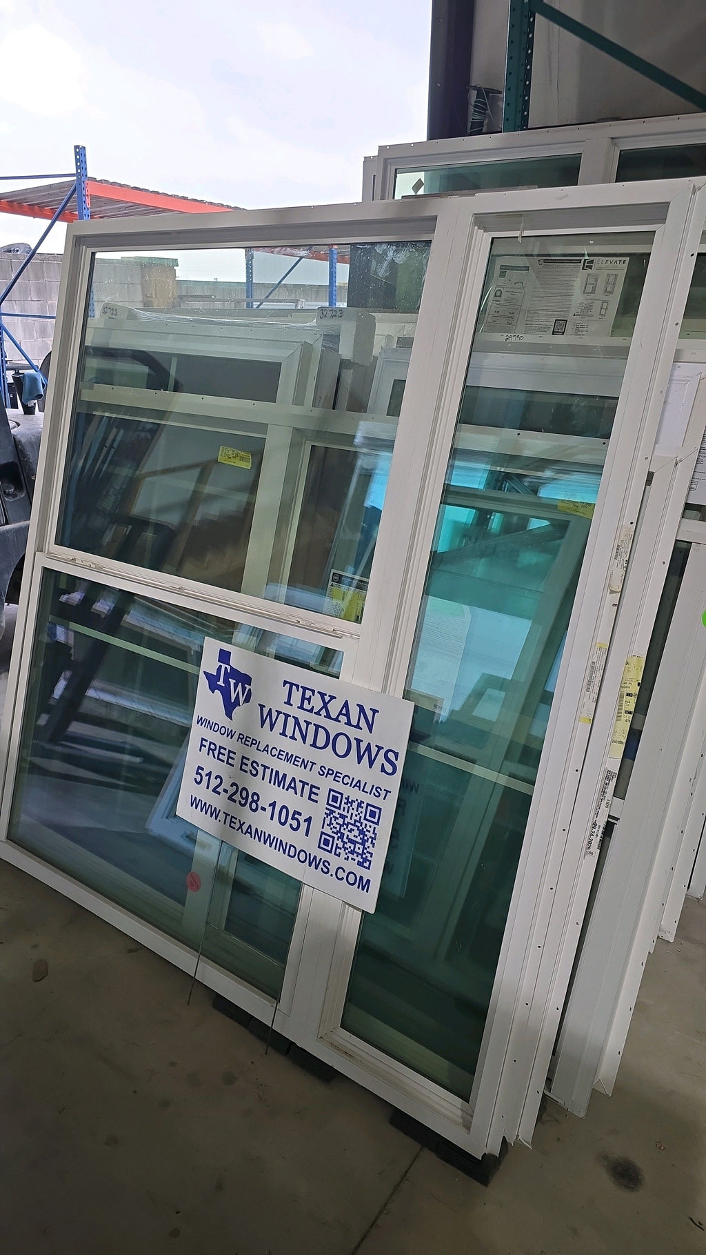 65.5 x 71.5 White Vinyl SH/PWF Window - Ply Gem 1100 Series