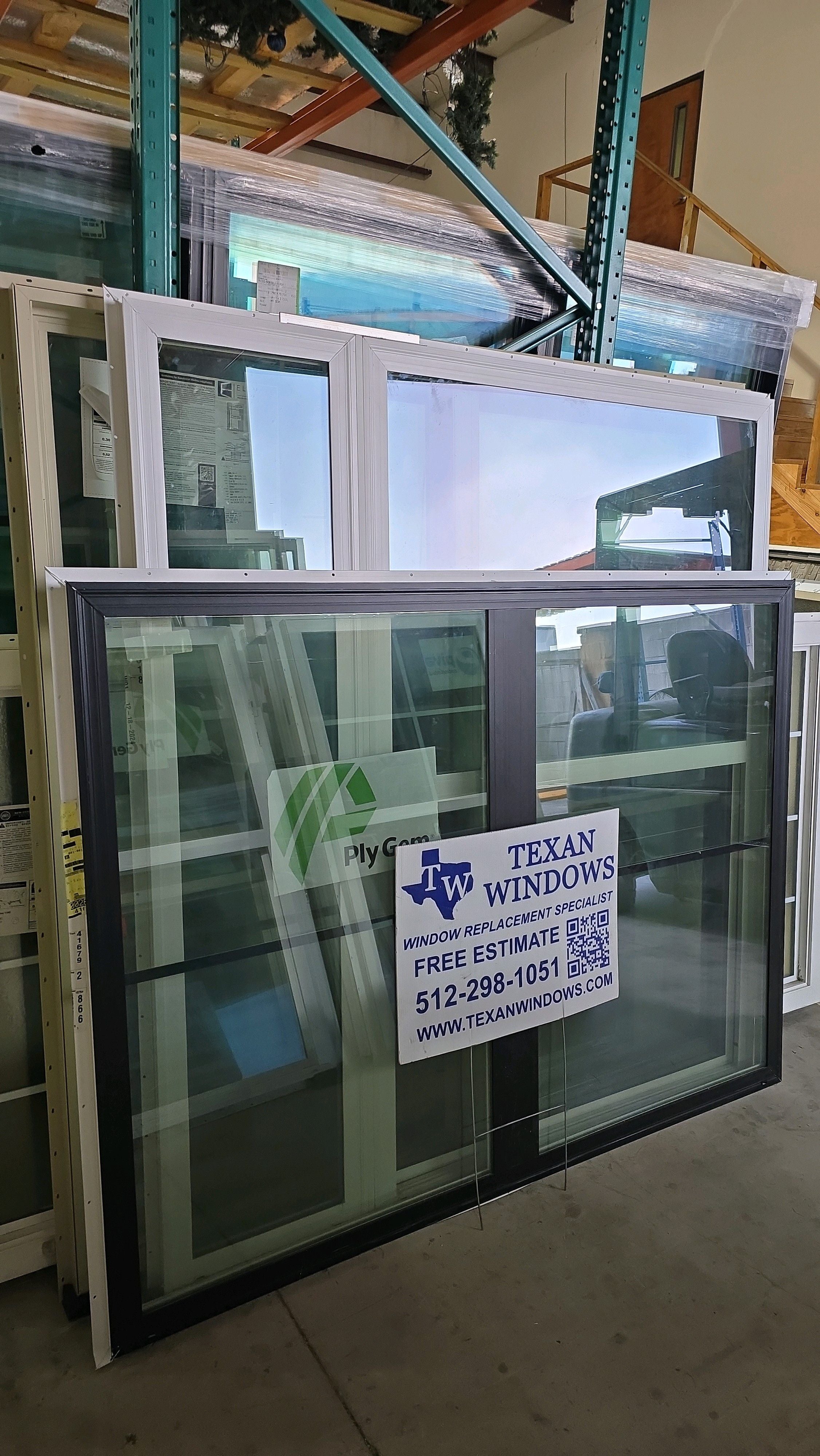 71.5 x 53.5 Black/White Vinyl Fixed Window - Ply Gem 1100 Series