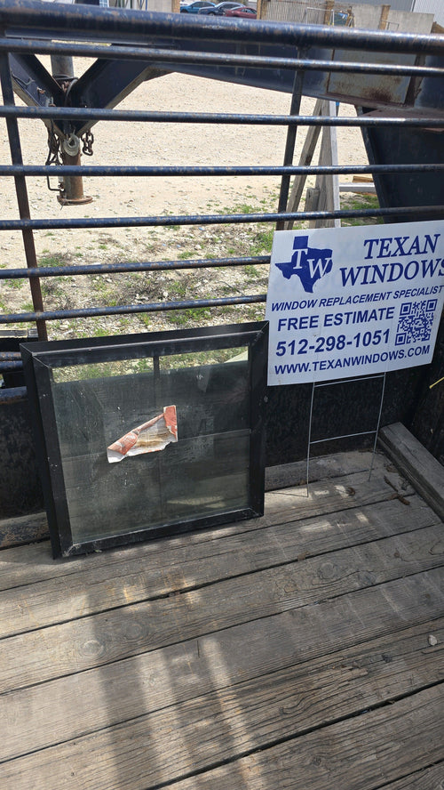 23.5 x 23.5 All Black Thermal Break Aluminum Fixed Window - Milgard Aluminum Series