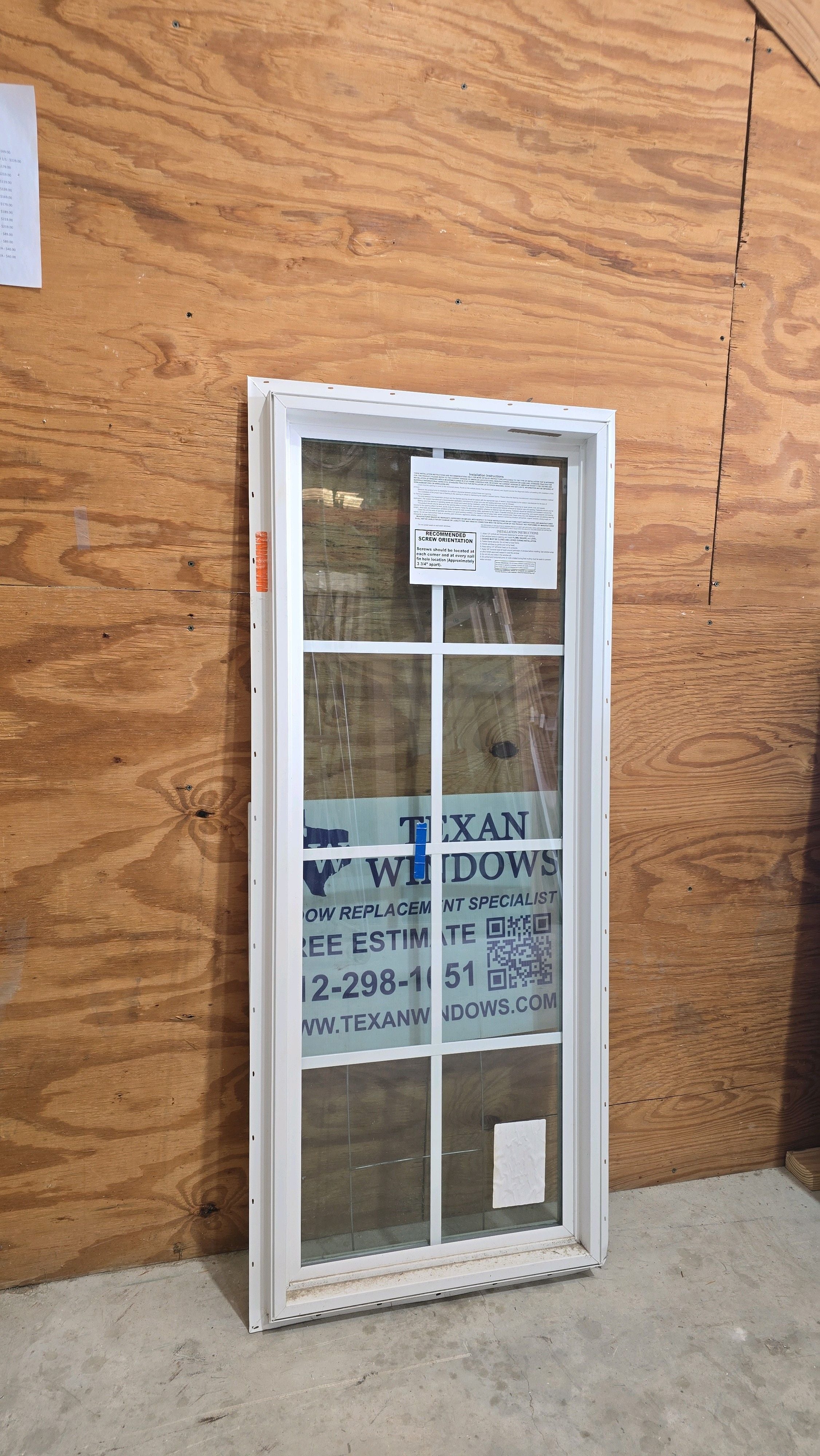 Ventana fija de vinilo blanco de 23.5 x 59.5 - Serie Finestra 64