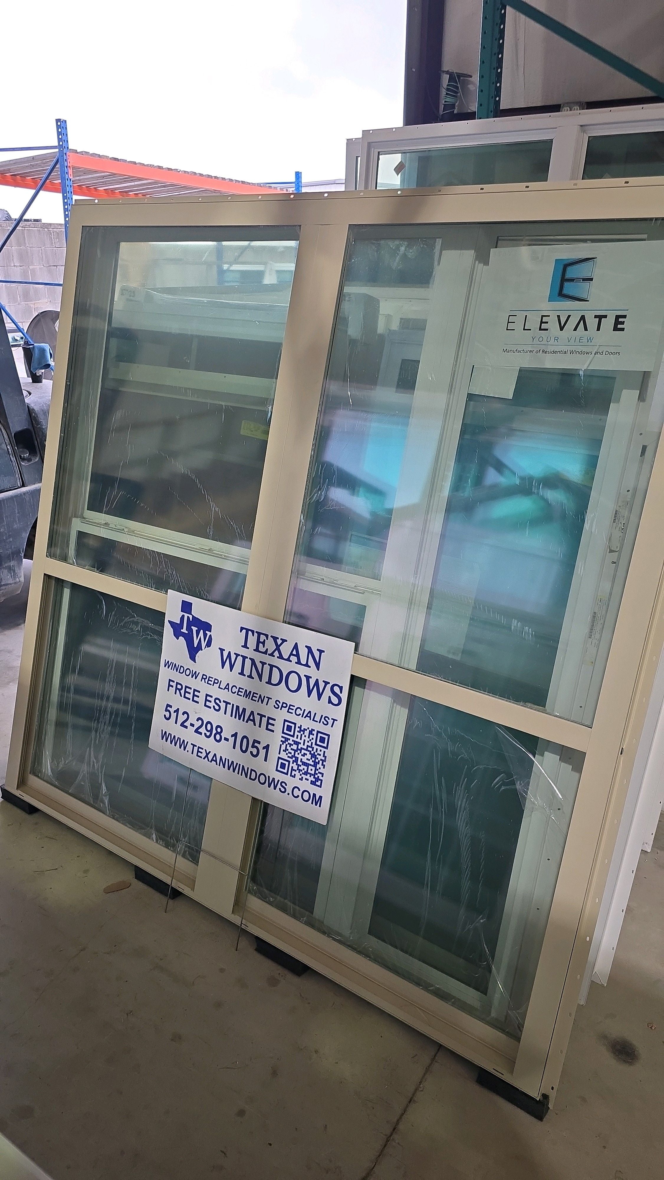 71.5 x 71.5 Tan Vinyl Single Hung Window - Elevate Inspire Series