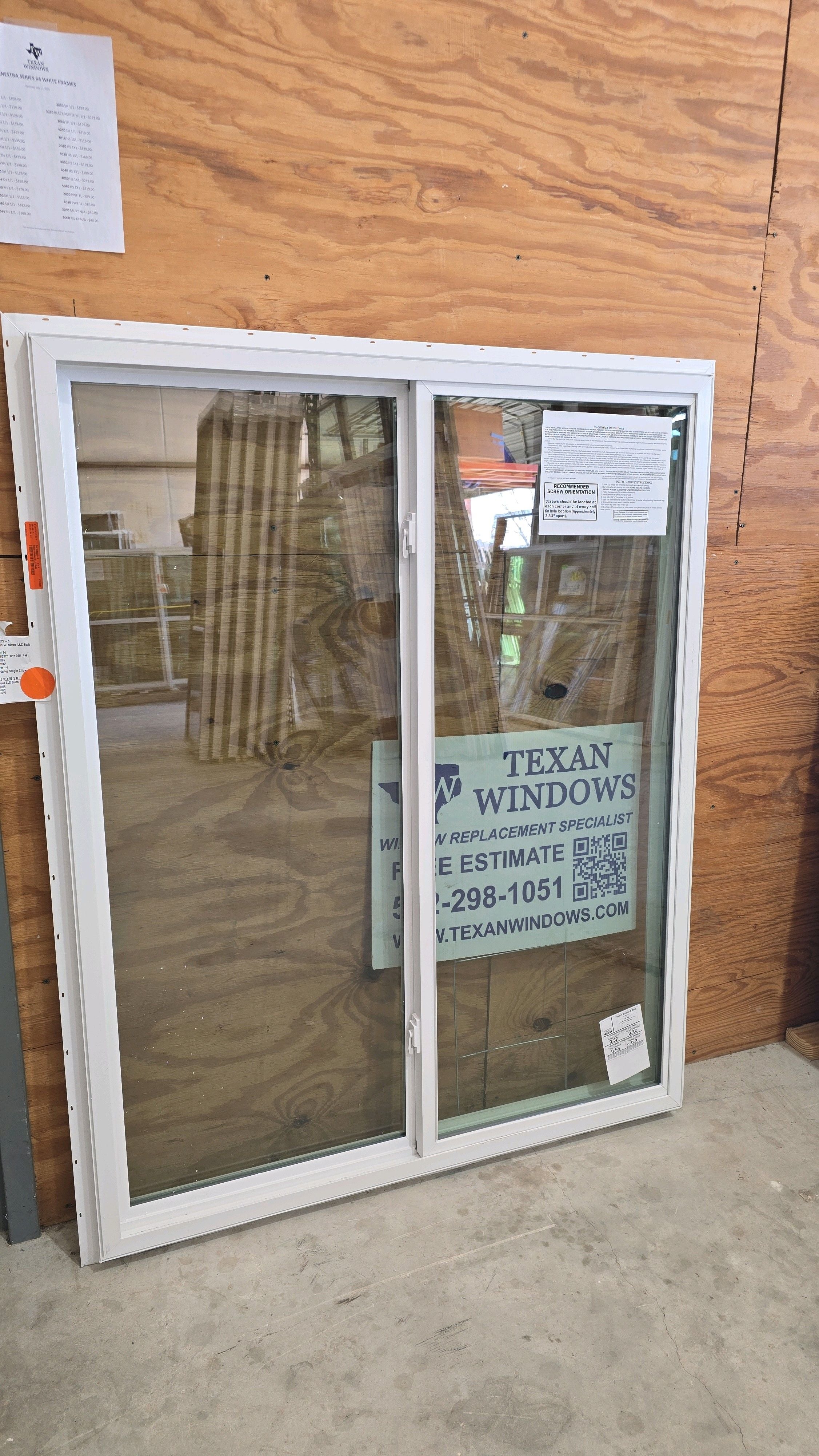 47.5 x 59.5 White Vinyl Horizontal Sliding Window - Finestra 64 Series