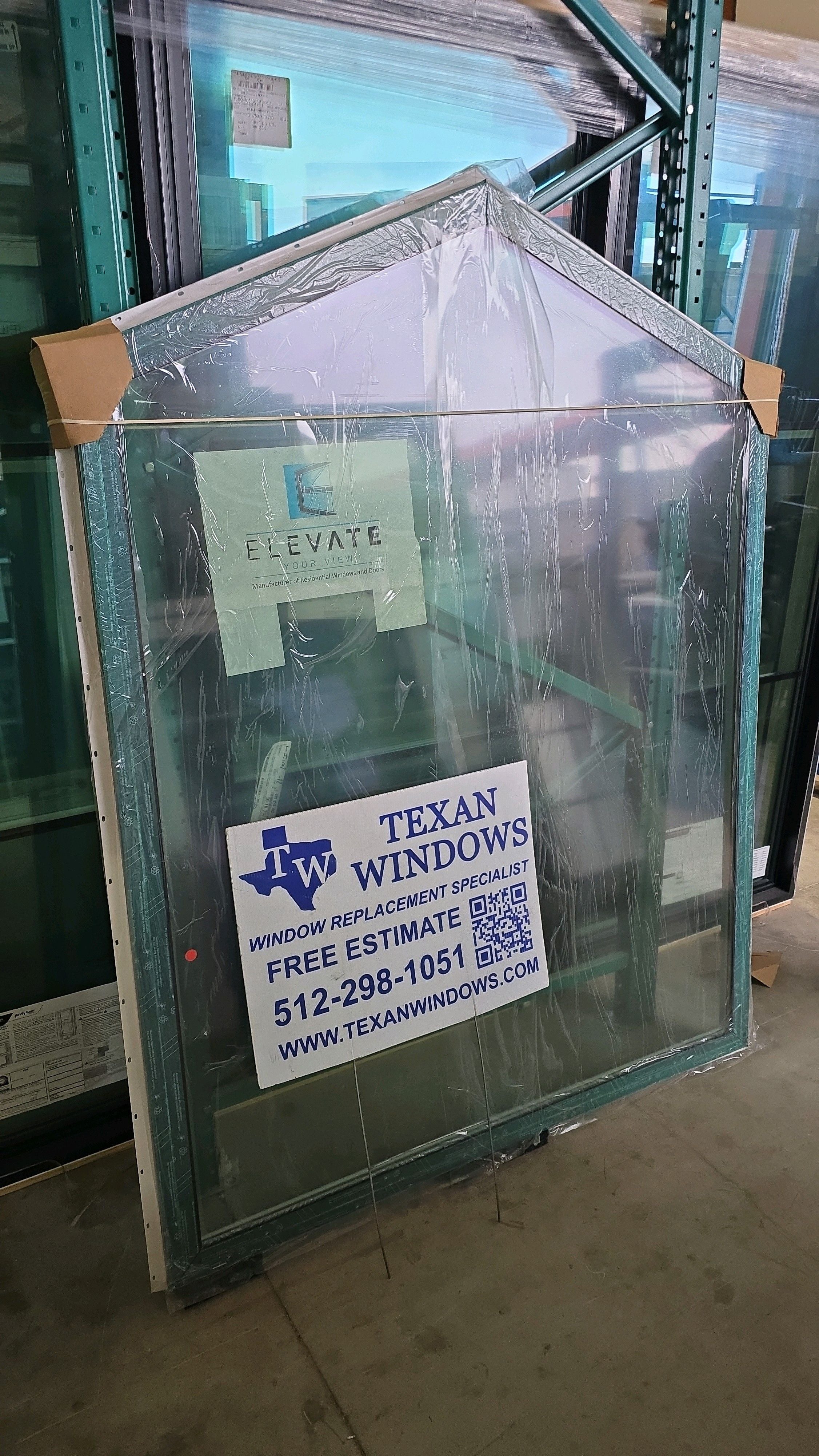 55.5 x 71.5 Black/White Vinyl Fixed Window - Elevate Inspire Series