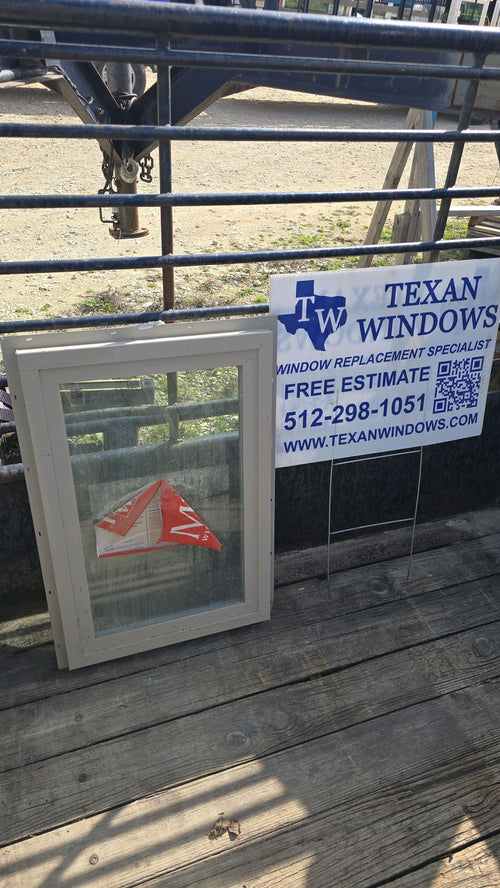 19.5 x 29.5 Tan Vinyl Fixed Window - Milgard