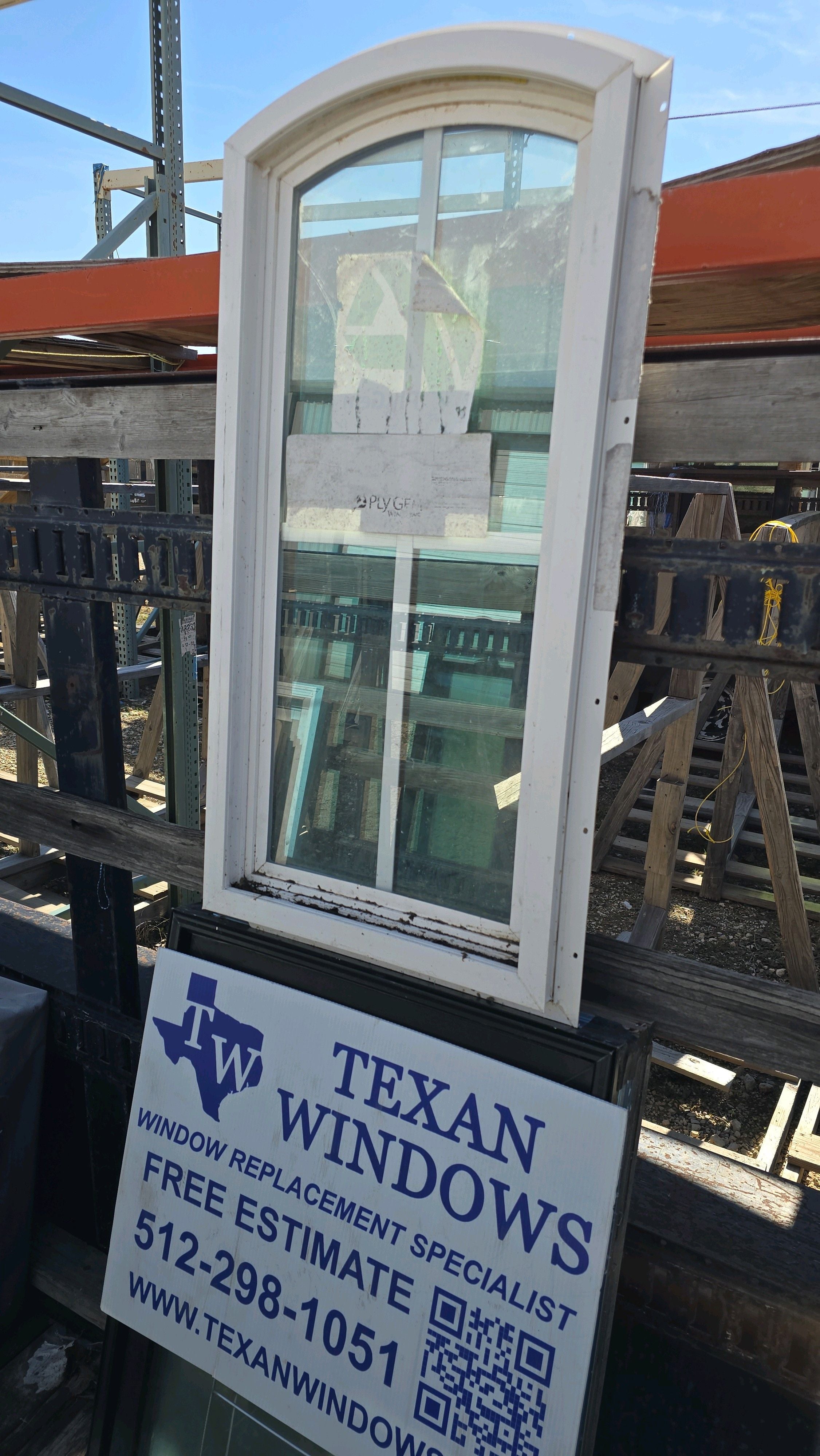 17.5 x 35.5 Bronze/White Vinyl Fixed Window - Ply Gem 1100 Series