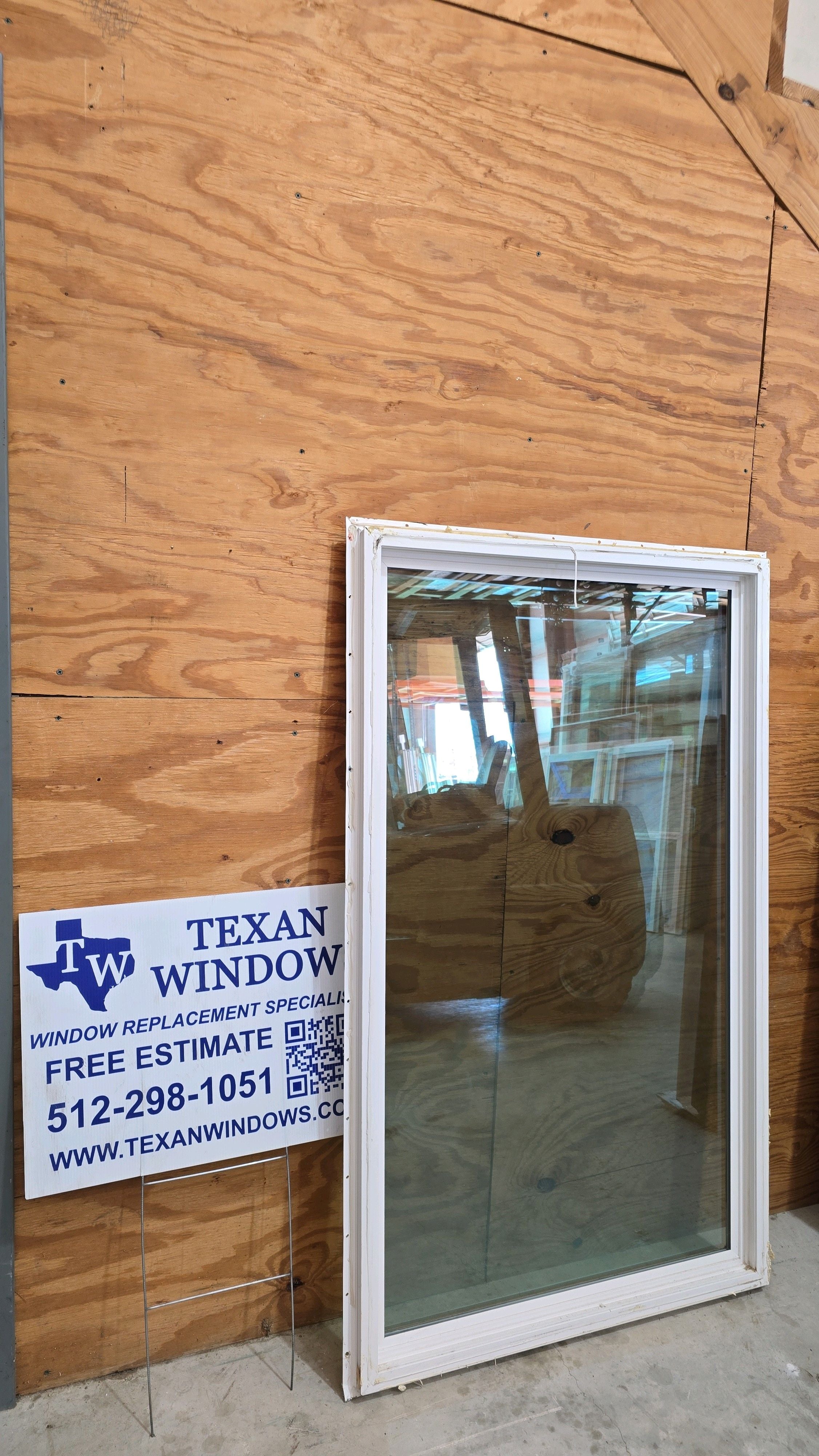 35.5 x 59.5 White Vinyl Fixed Window - Ply Gem 1100 Series