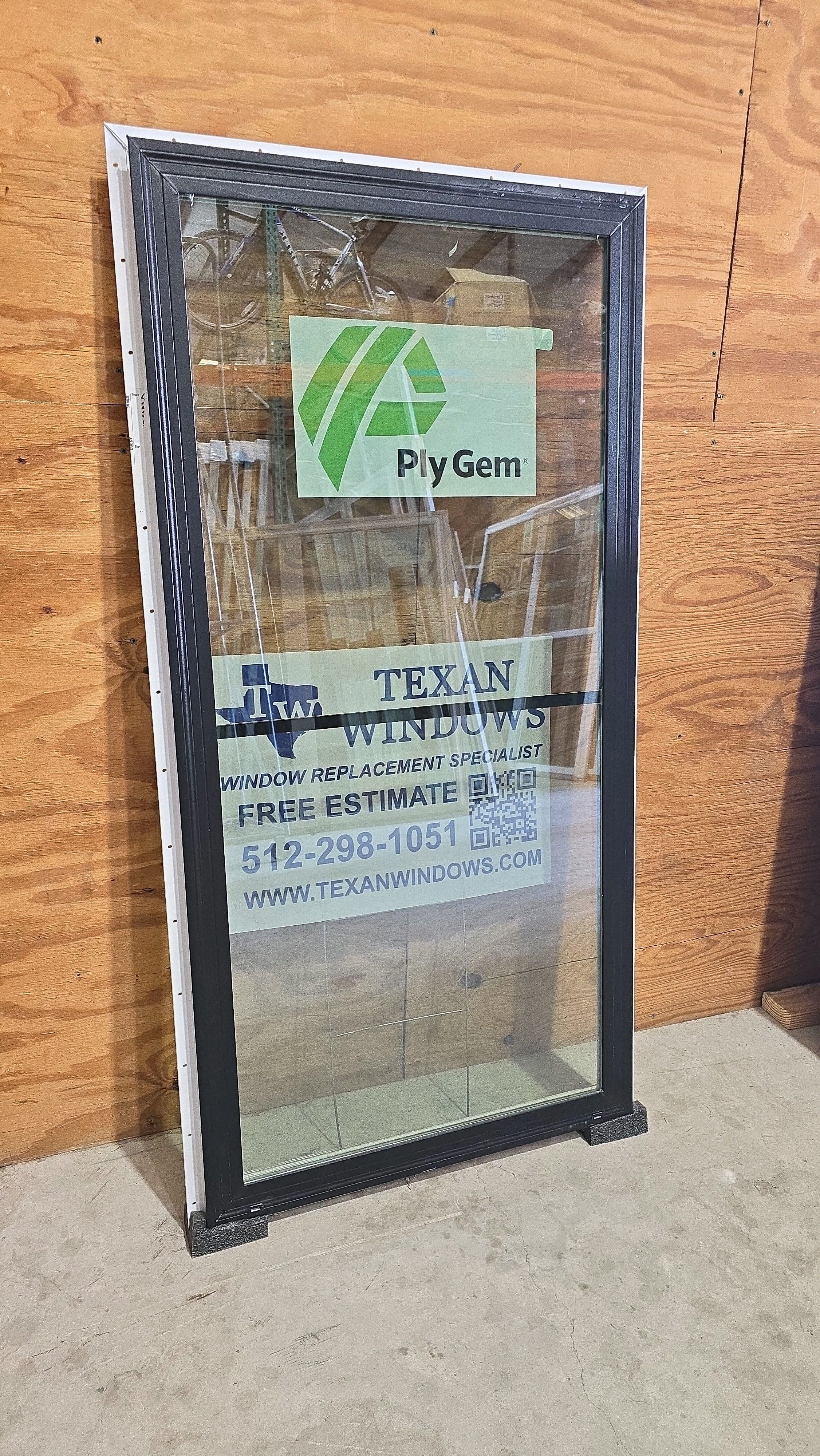 29.5 x 49.5 Black/White Vinyl Fixed Window - Ply Gem 1100 Series