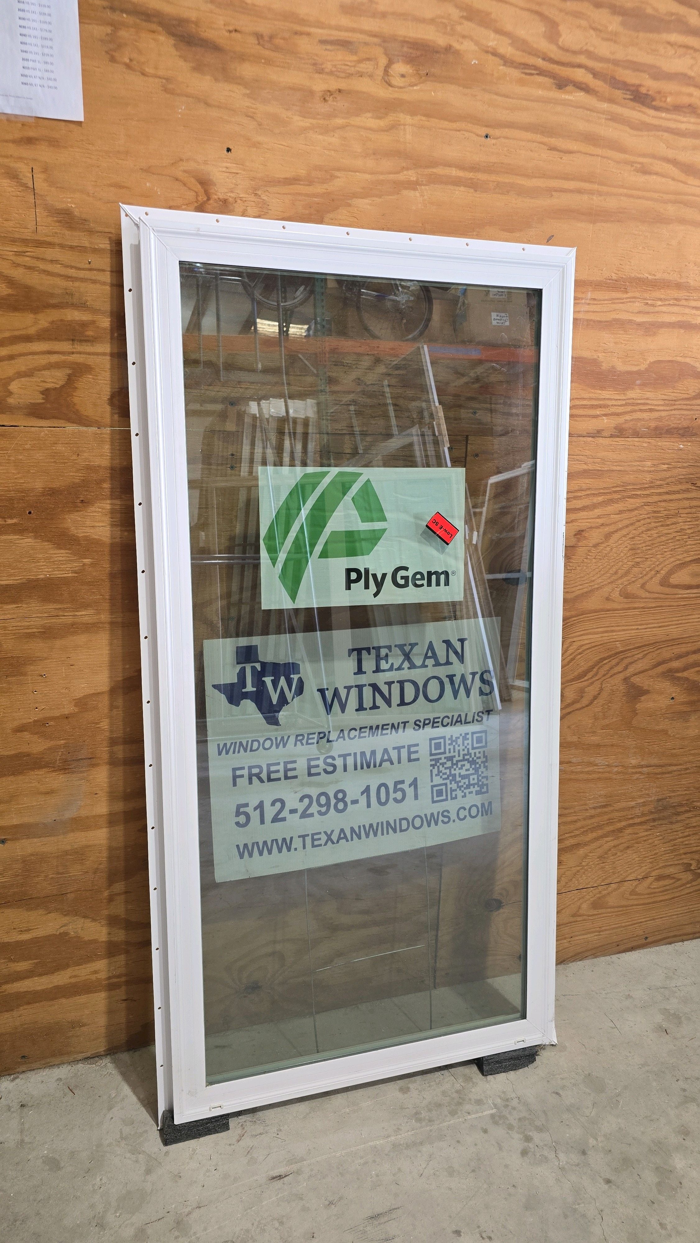 29.5 x 59.5 White Vinyl Fixed Window - Ply Gem 1100 Series