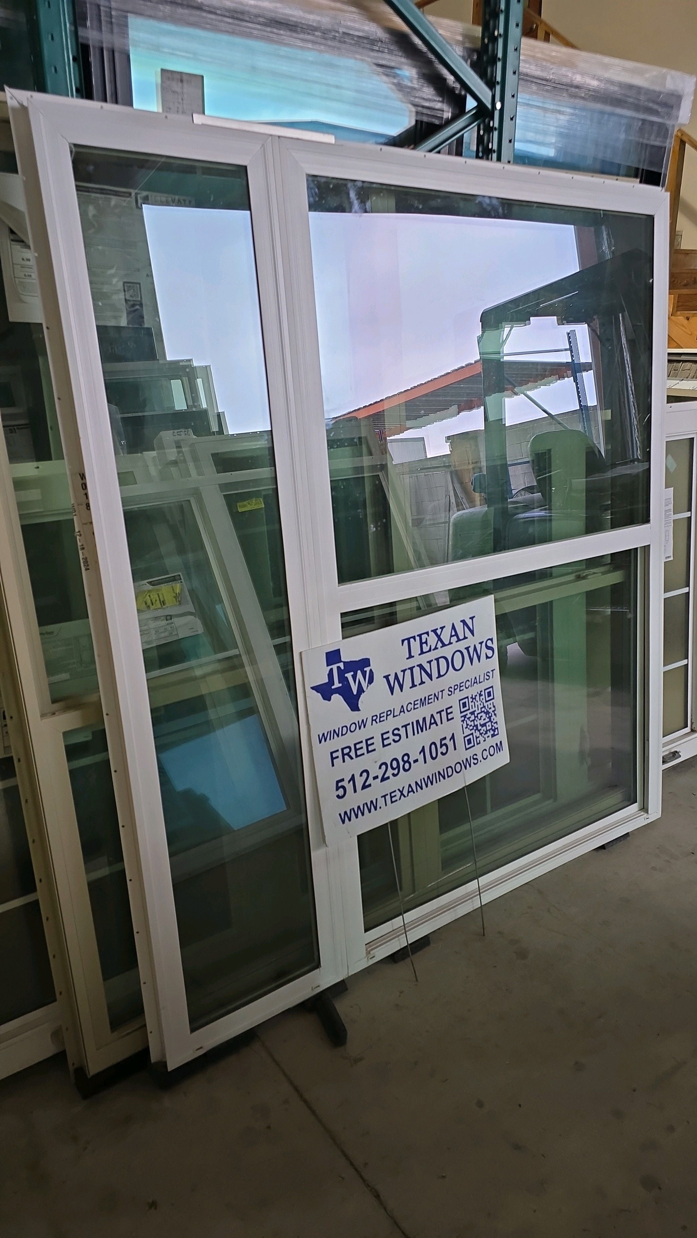 65.5 x 71.5 White Vinyl SH/PWF Window - Ply Gem 1100 Series