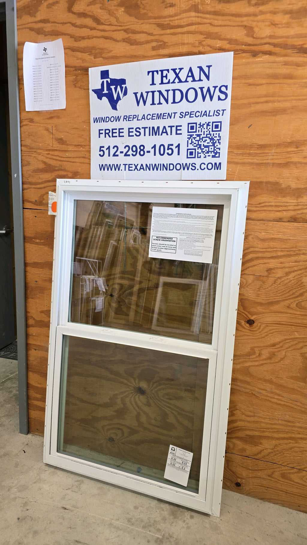 31.5 x 51.5 White Vinyl Single Hung Window - Finestra 64 Series