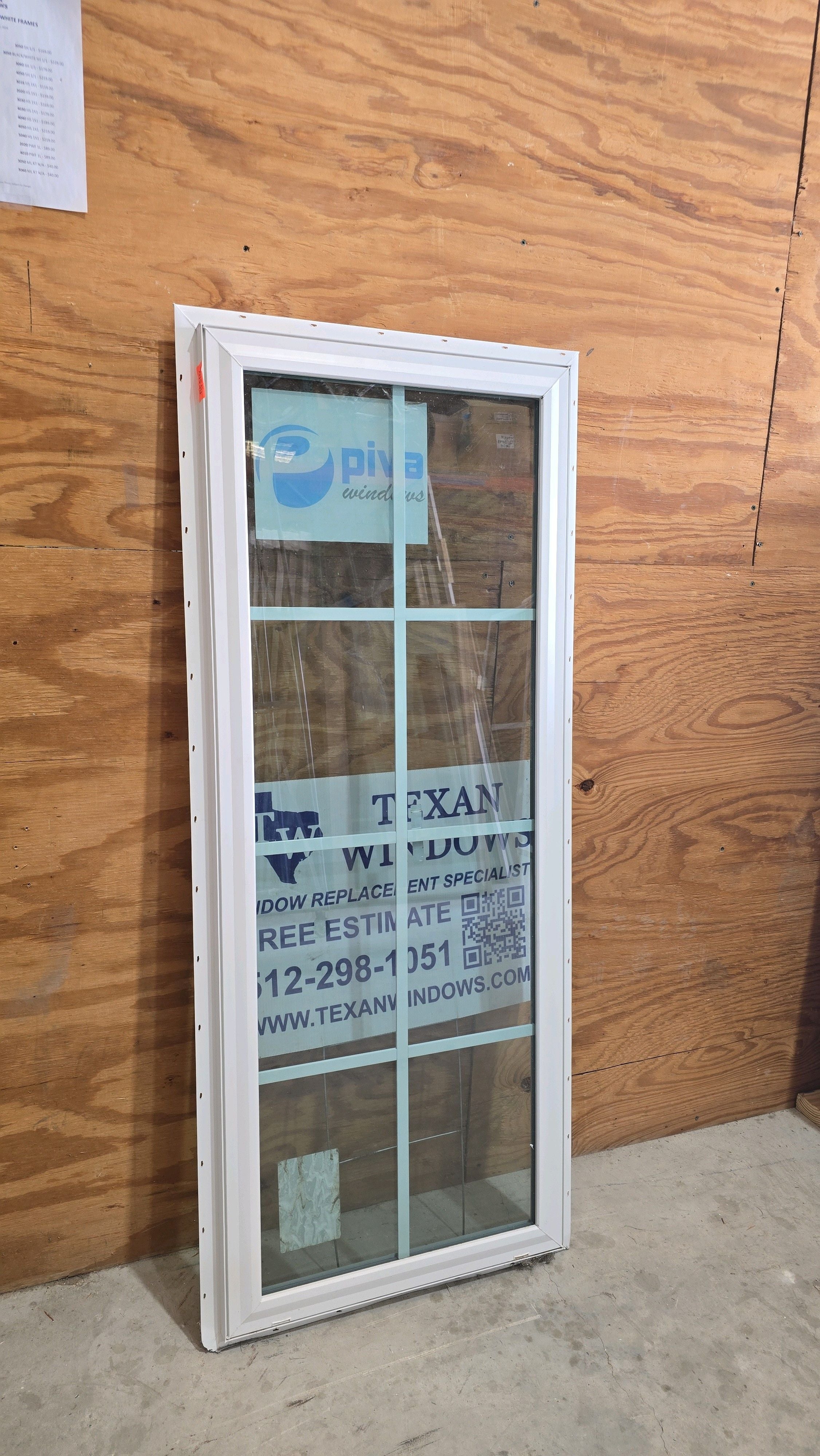 Ventana fija de vinilo blanco de 23.5 x 59.5 - Serie Finestra 64