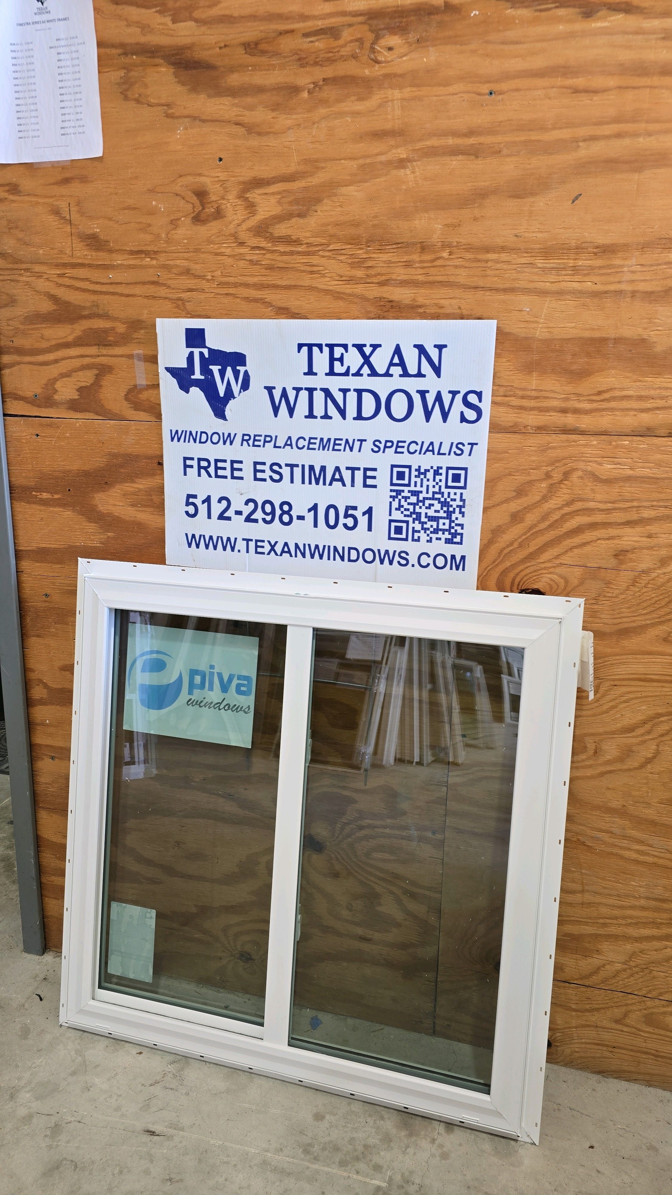 35.5 x 35.5 White Vinyl Horizontal Sliding Window - Finestra 64 Series