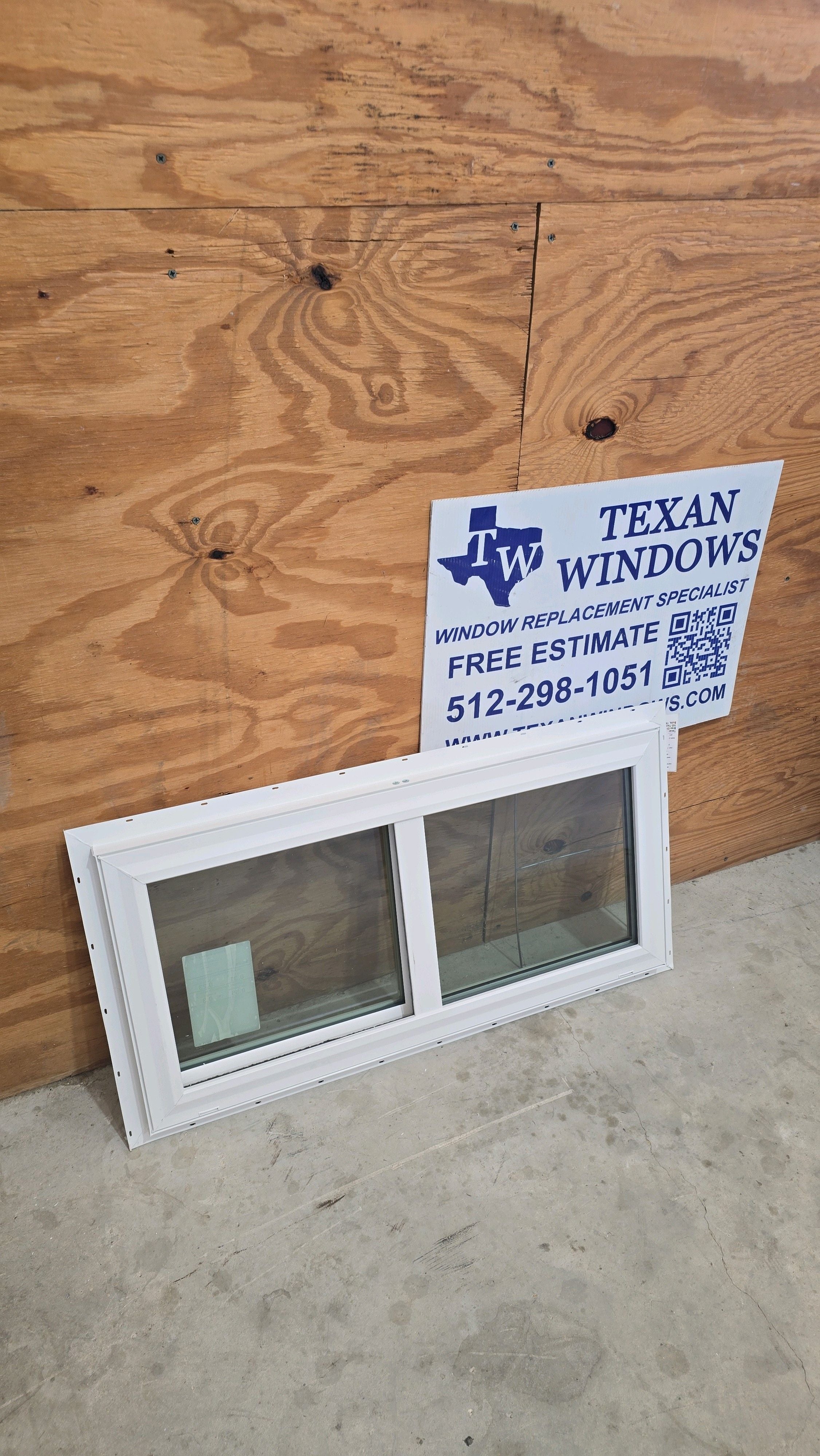 35.5 x 17.5 White Vinyl Horizontal Sliding Window - Finestra 64 Series